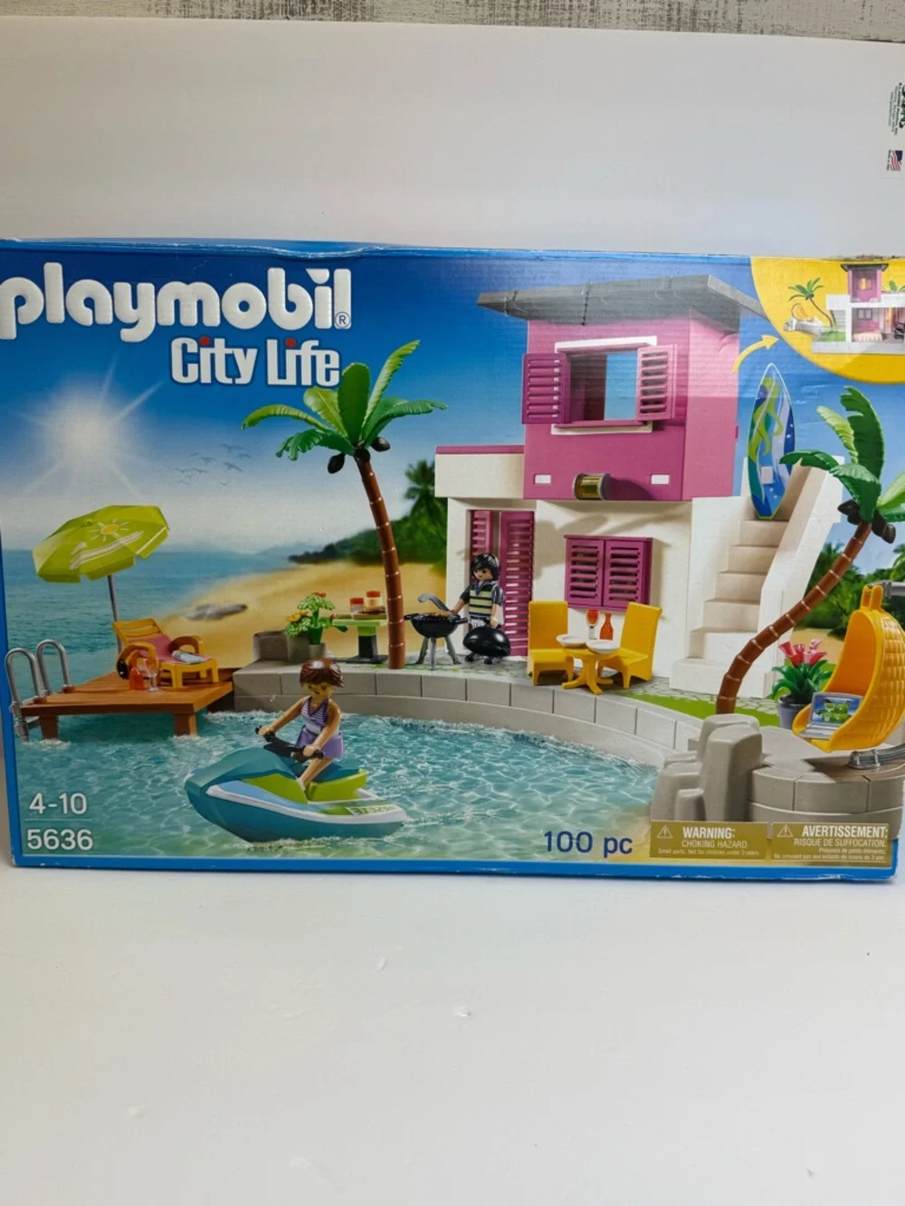Playmobil City Life Parts Beach House Doll House 5636 Box Lot INCOMPLETE READ